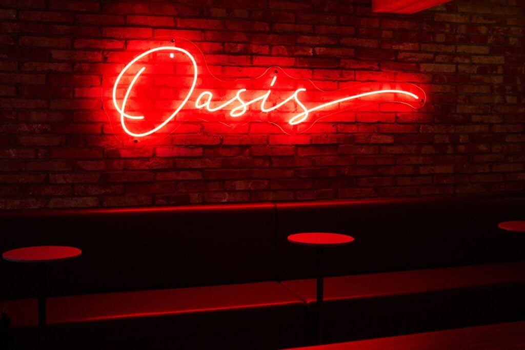Alex Pun Bar Oasis LED sign