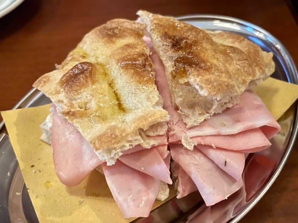 First Look: A Trip to Rome at Bar Leone 8 The Roman-stuffed pizza with mortadella at Bar Leone