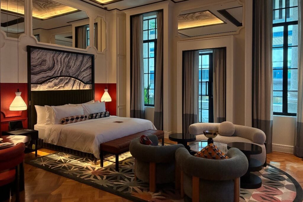 QT Singapore review: a boutique hotel experience that will elevate your Singapore weekender 1 QT Singapore boutique hotel Balcony Suite bed