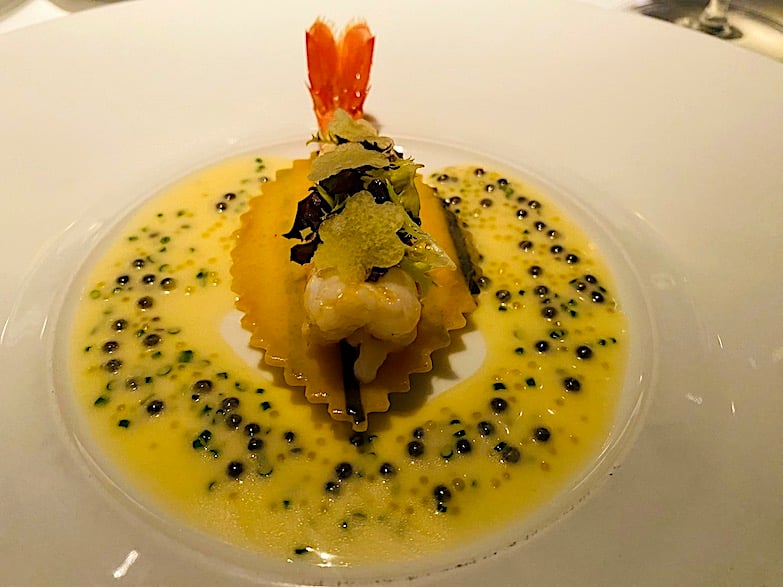 New Seasonal Dishes Shine at BELON 4 Spot prawn with ravioli and champagne sauce at BELON