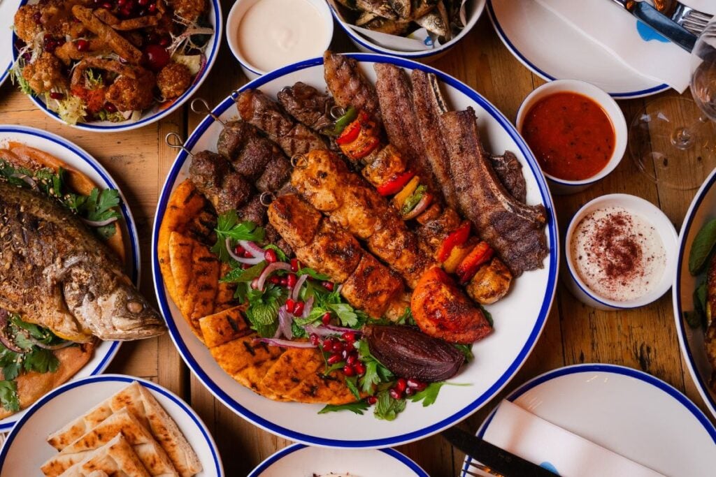 Teya Mikhael Hong Kong Lebanese and Greek food platter of meat Maison Libanaiase