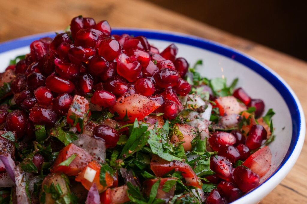 Teya Mikhael Hong Kong Lebanese and Greek food pomegranate salad Maison Libanaise